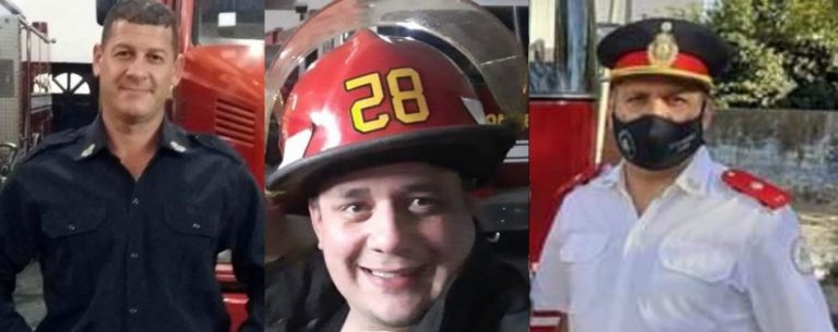 Bomberos fallecidos en Caseros 2