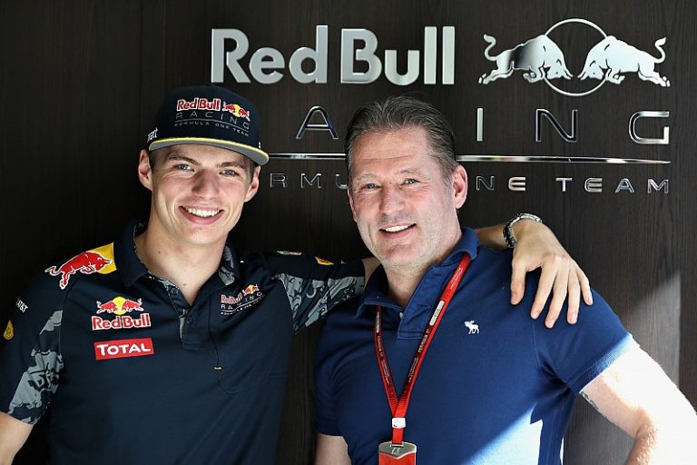 f1 brazilian gp 2016 max verstappen red bull racing with his father jos verstappen