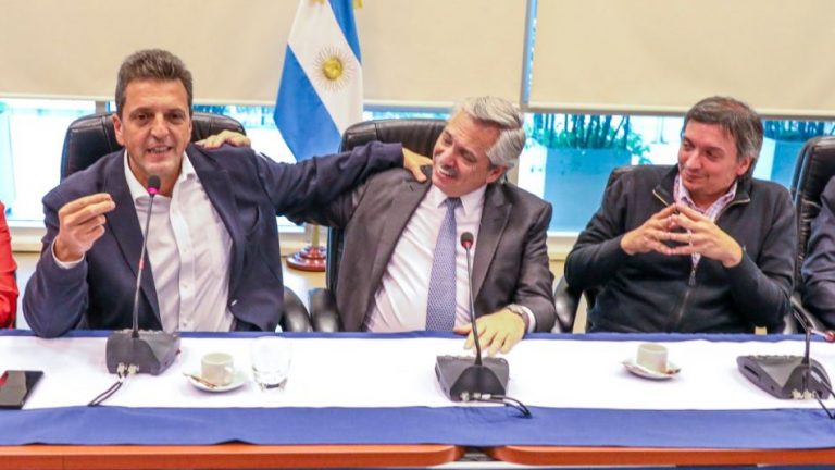 sergio massa alberto fernandez y maximo kirchner