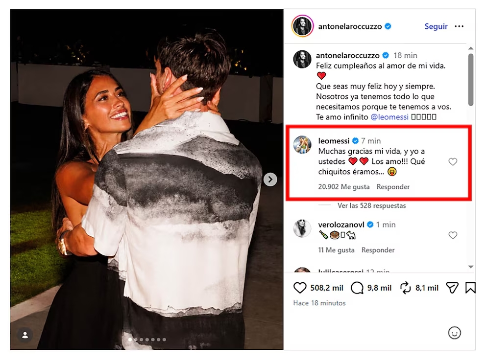 El emotivo saludo de Antonela Roccuzzo a Lionel Messi por su cumpleaños: fotos inéditas y un romántico intercambio de mensajes 3
